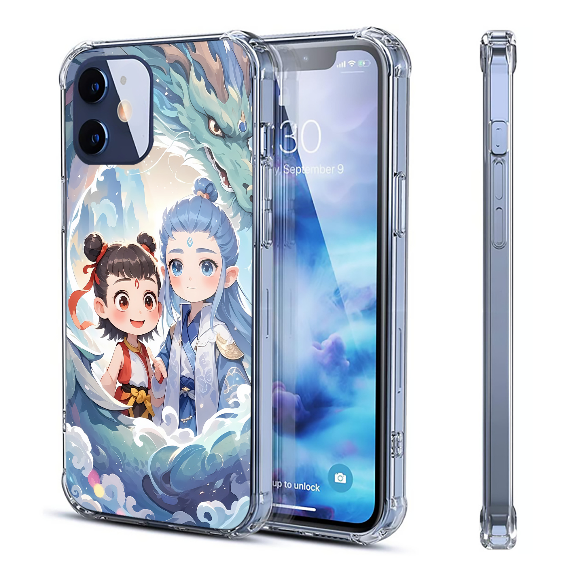 （画像用） Ne Zha 2 ナタ 魔童の大暴れ 【iPhone 12シリーズ対応】透明スマホケース（クリアソフトケース）